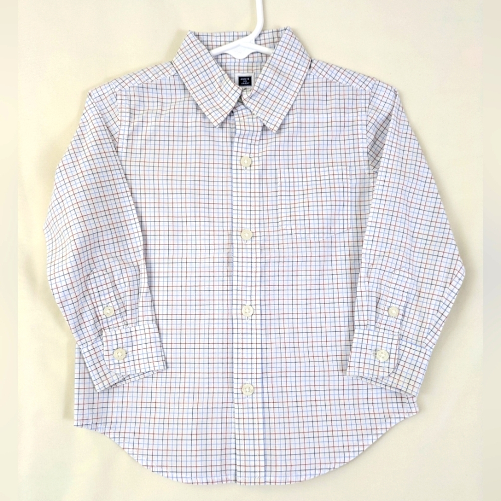 Janie & Jack White Stripe Button Down - 18/24 mo
